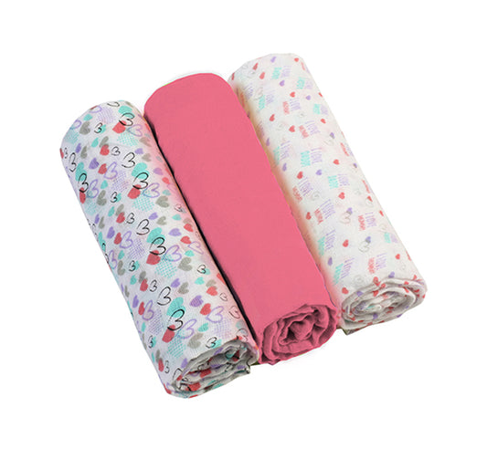 Pack 3 Muselinas Algodón 70x70 Cm Pink_0