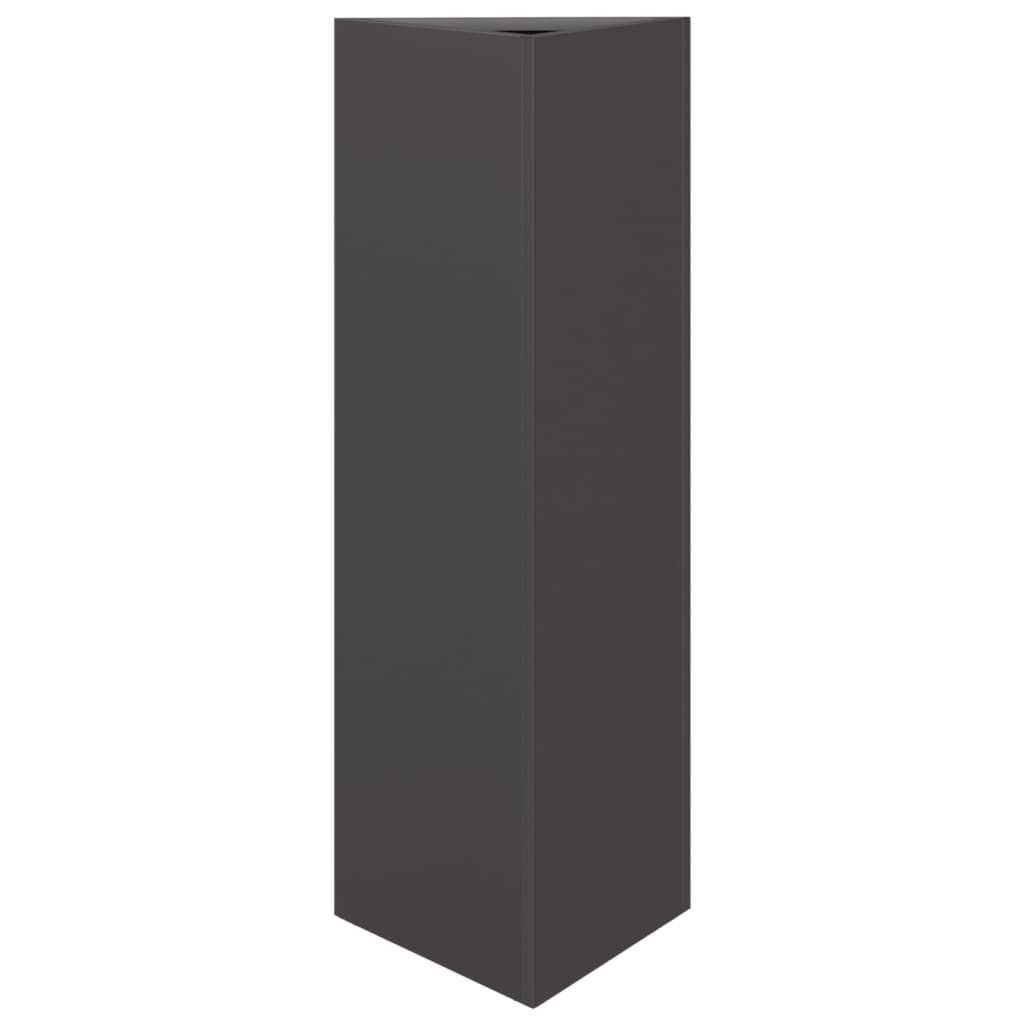 Jardineras Triangulares 2 Uds Acero Negro 30x26x75 Cm_4