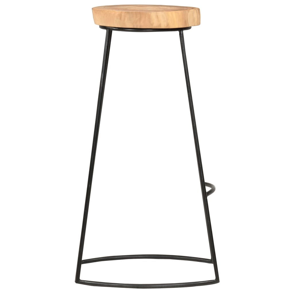 Taburetes De Cocina 2 Unidades Madera Maciza De Acacia_2