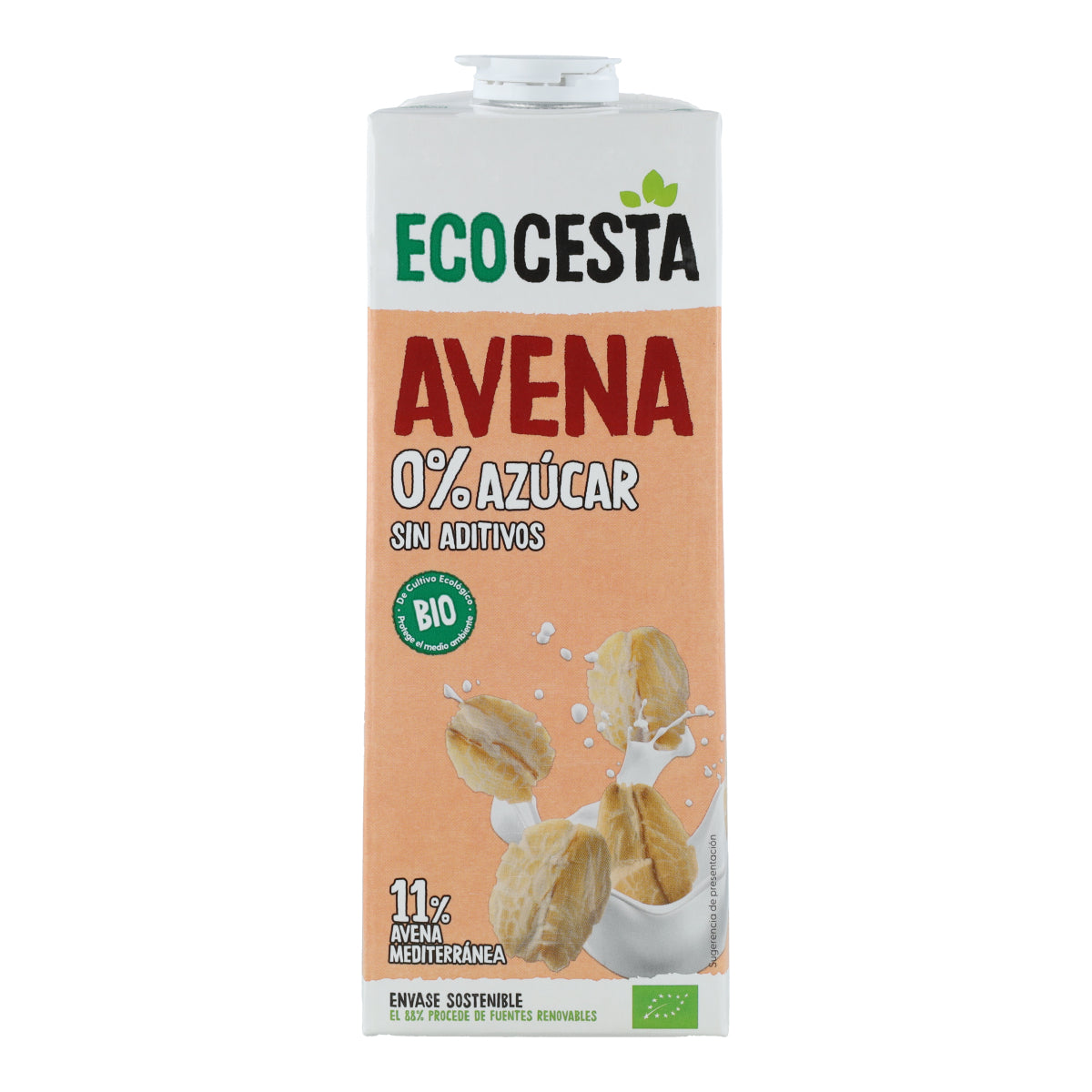 Bebida de Aveia Biológica Ecocesta 0% Açúcar 1L