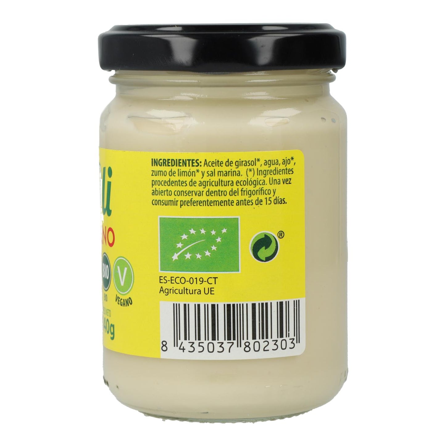 Vegan Alioli Sem Glúten Bio Sol Natural 140 g