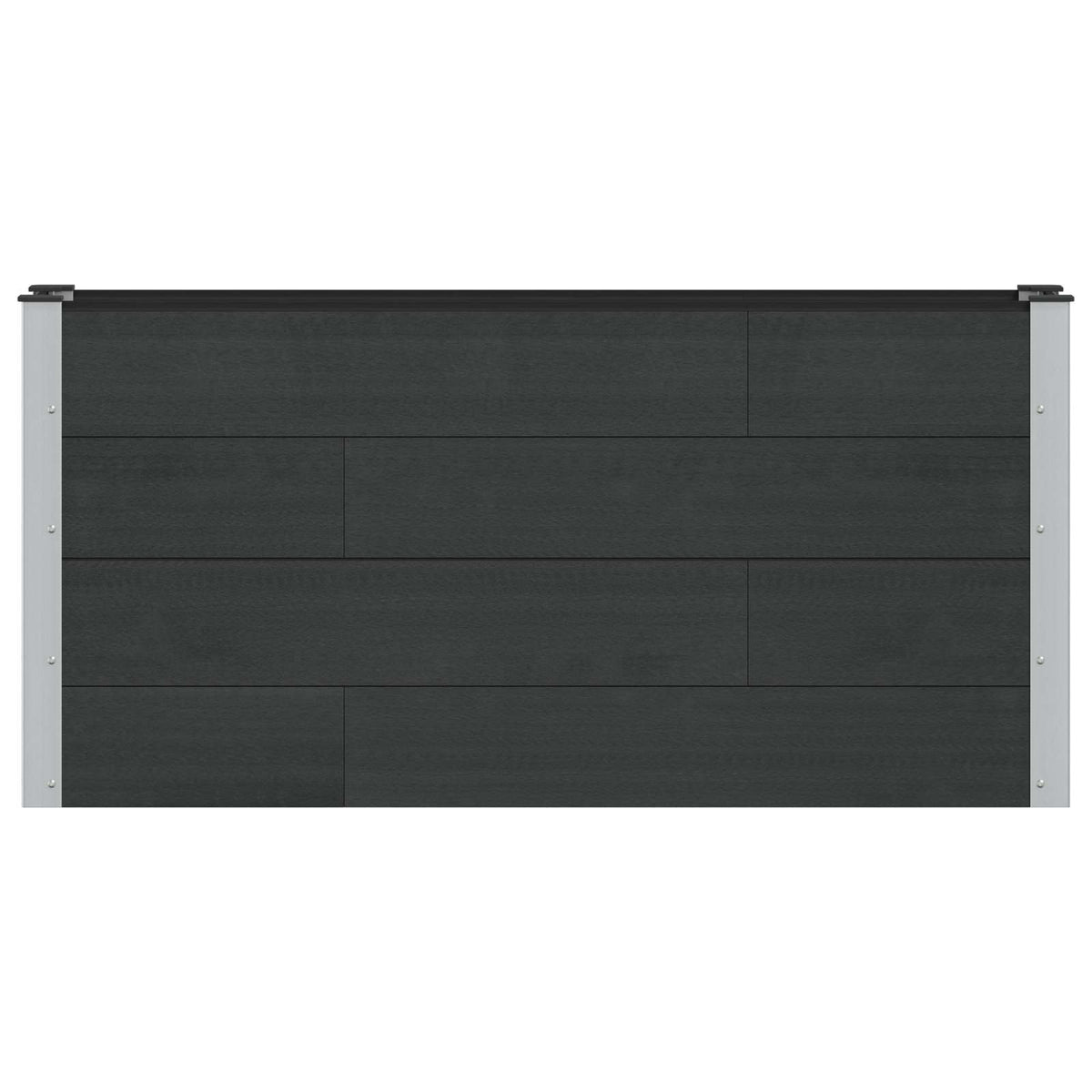 Arriate Elevado Negro 150 X 30 X 72 Cm Wpc Y Aluminio_2
