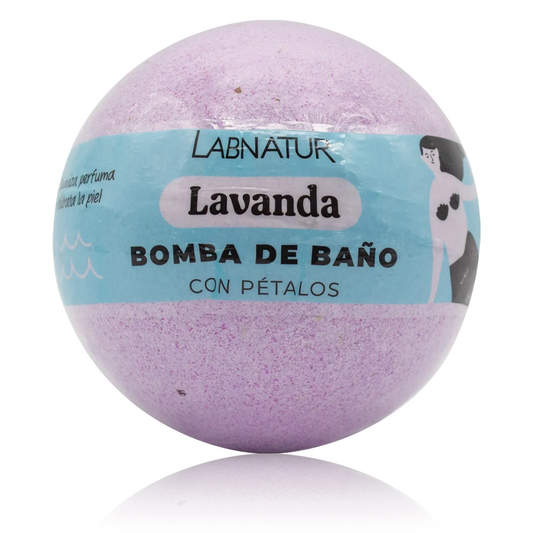 Bomba de Baño Espumosa Lavanda Con Pétalos Labnatur 140 g | Relajante | Aromaterapia | Spa En Casa_0