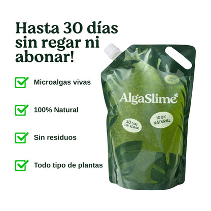 Pack 2x Gel de Riego para Plantas con Microalgas Vivas AlgaSlime 1l