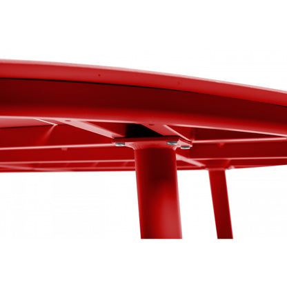 Inari Mesa De Jardín Ovalada De Aluminio Rojo Para 6 Personas 180x120xh75cm- Mobiliario De Jardín_3