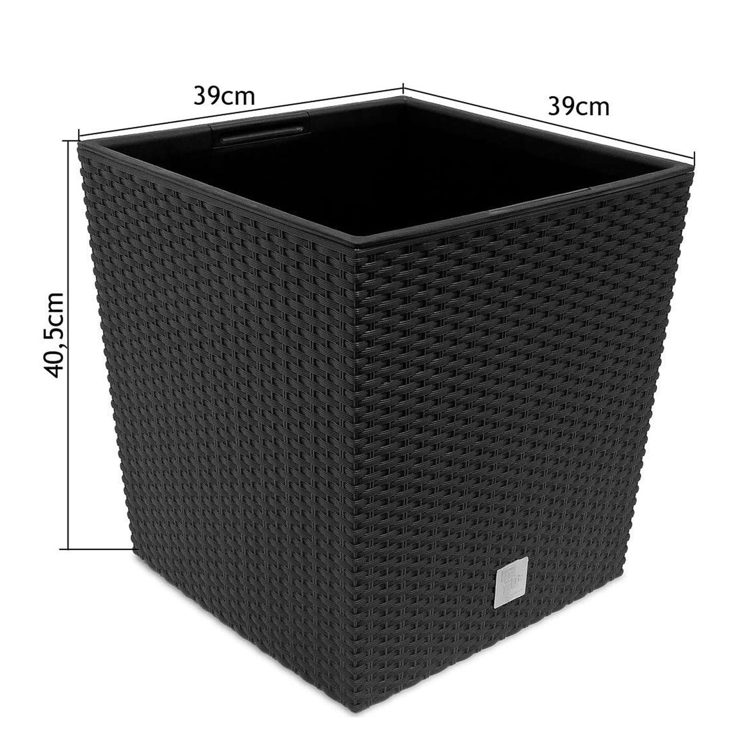 Juego De Macetas Rato: 26,6 Litros, 64 Litros, Y Jardinera Rectangular 17 Litros Color Antracita