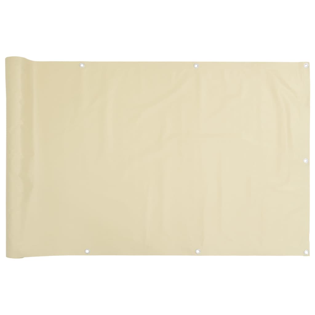 Pantalla De Privacidad De Balcón Pvc Crema 1000x120 Cm / Vetonek_5
