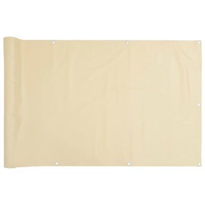 Pantalla De Privacidad De Balcón Pvc Crema 1000x120 Cm / Vetonek_5