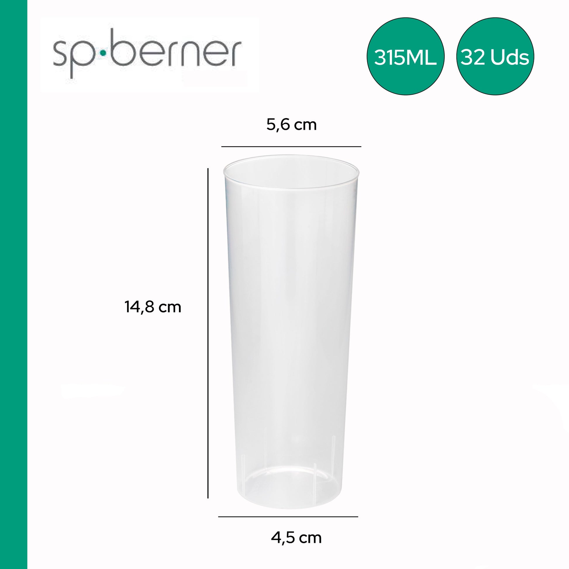 Pack De 32 Vasos Tubo Reutilizable 315ml_1