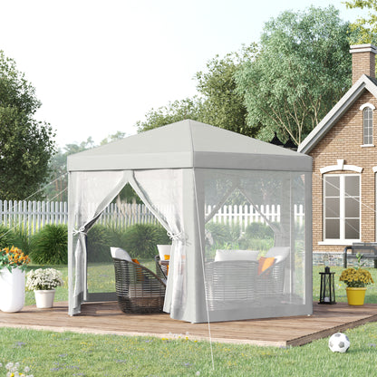Outsunny Carpa Jardín Cenador Hexágonal Pabellón Gazebo Con Mosquitera 3 Color_1