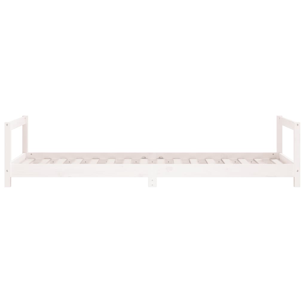 Estructura De Cama Para Niños Madera De Pino Blanco 80x200 Cm / Vetonek_2