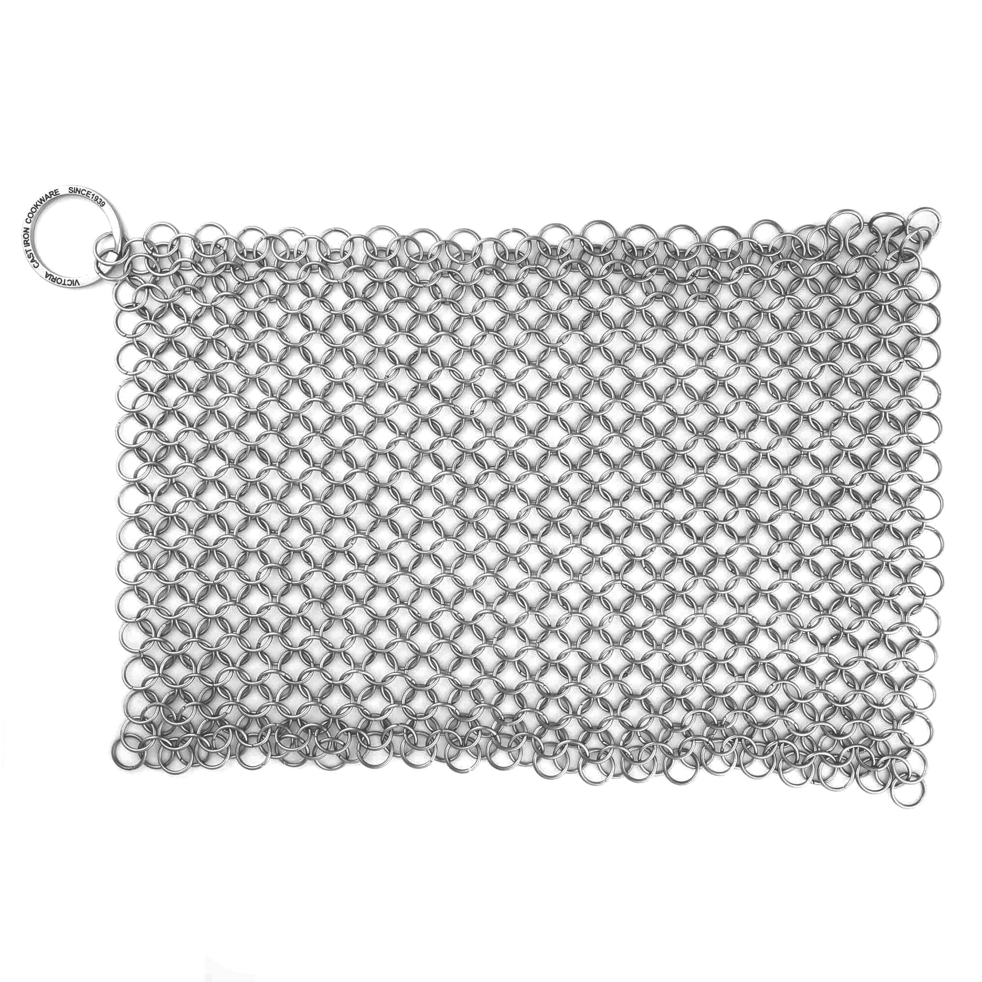 Victoria Limpiador Para Hierro Fundido, Estropajo Cota De Malla De Acero Inoxidable, Chainmail Scrubber, 32210_2