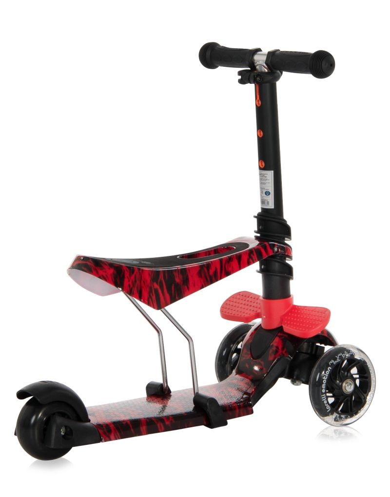 Patinete Infantil Con Asiento Y Respaldo Smart Plus Red Fire_2