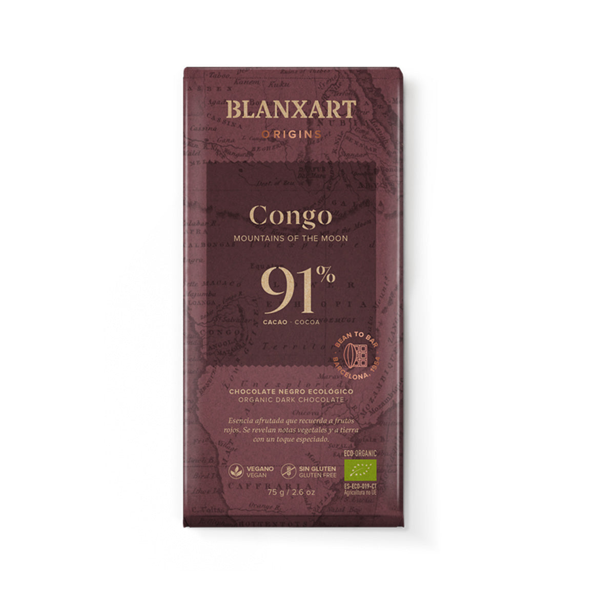 Chocolate Negro 91% Congo eco Blanxart 75g