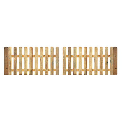 Vallas Clásica De Madera Para Jardín - Estilo Y Durabilidad 2,50x0,8 M / Multicolor_2
