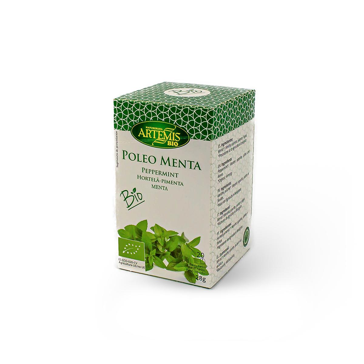 Artemis com 20 filtros de menta e poejo.