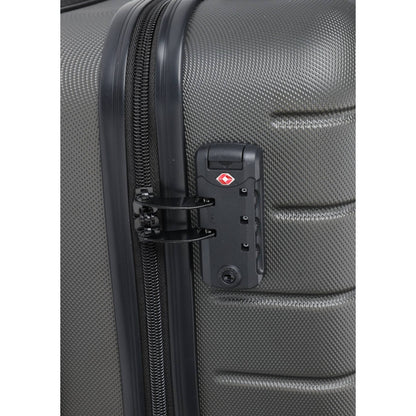 Well Home Maleta Trolley Abs De 20'' Con 4 Ruedas Color Gris Oscuro_4