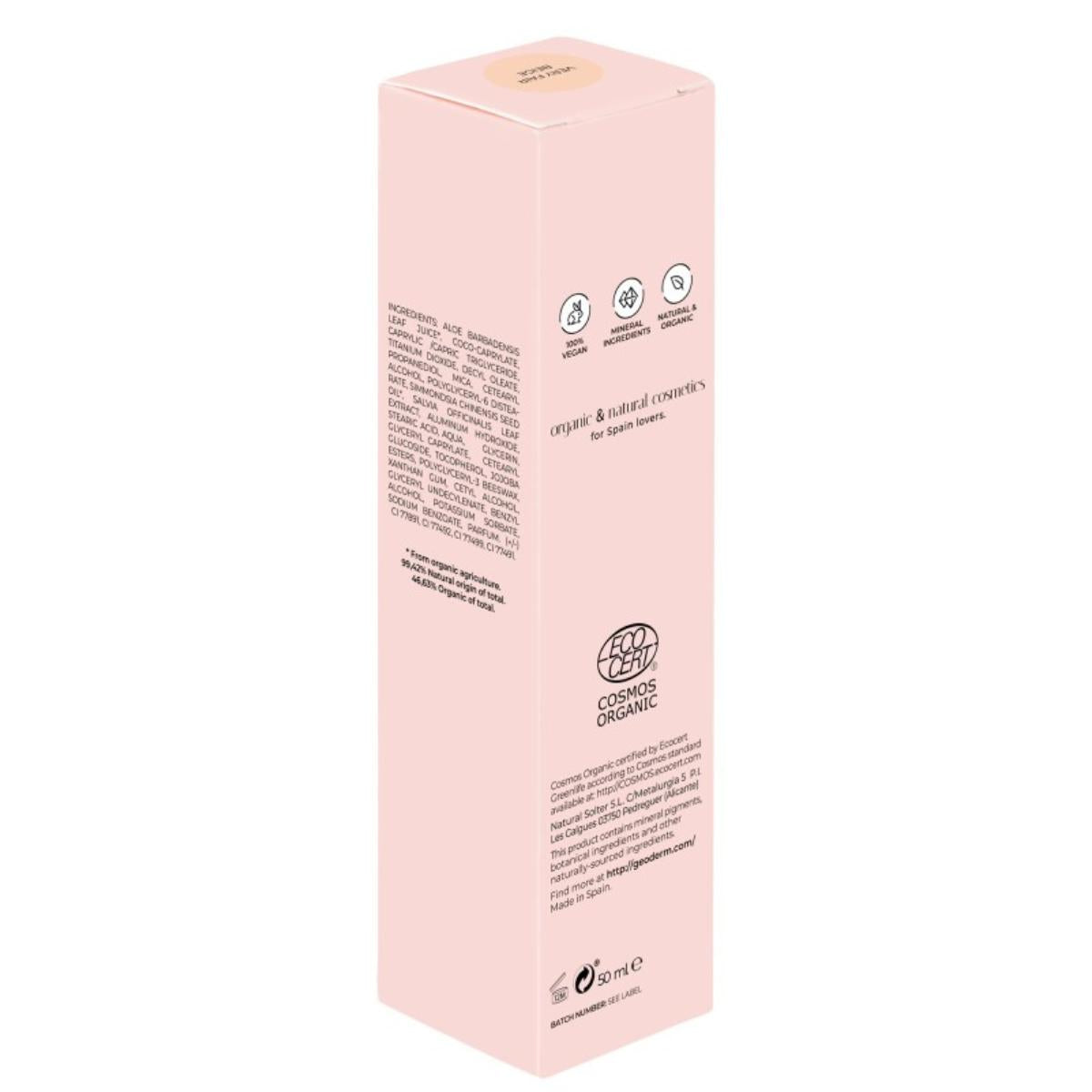 Base Líquida Bege Super Light/Very Fair da Geoderm (Orgânica e BIO) 50 ml