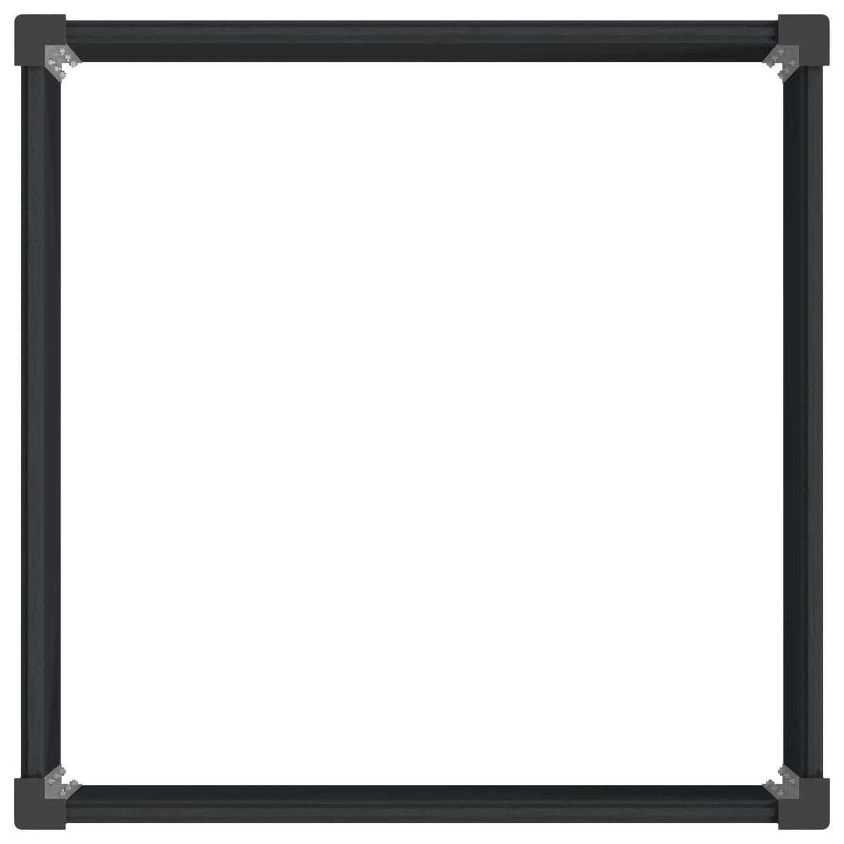 Arriate Elevado Negro 100 X 100 X 54 Cm Wpc Y Aluminio_4