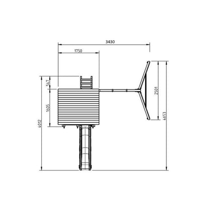 Parque Infantil Masgames Beach Hut L Con Columpio Individual._4
