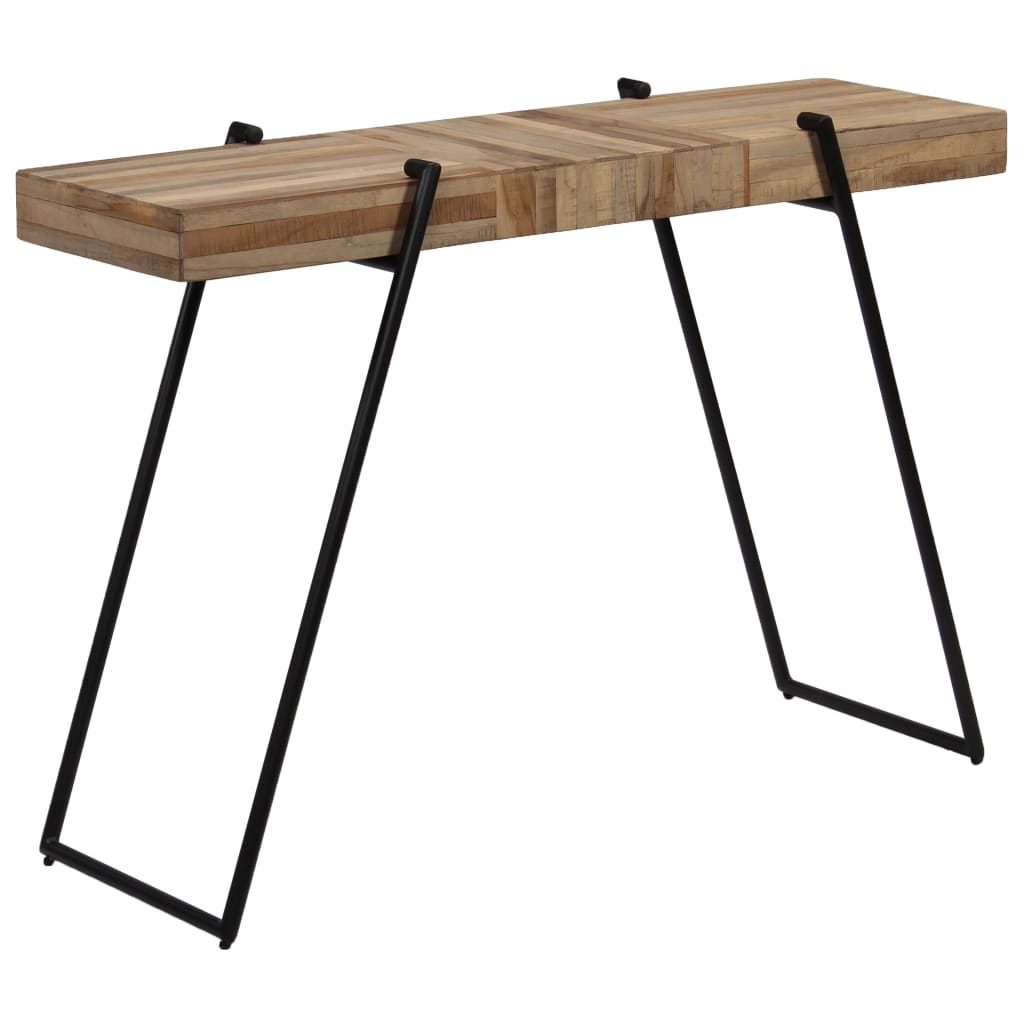 Mesa Consola De Teca Reciclada 120x35x81 Cm_2