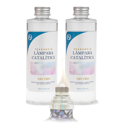 Pack 2x Fragancia Neutra Para Lámpara Catalítica 200ml: Líquido Limpiador Para Limpieza De Mecha Y Cambio De Fragancias_0