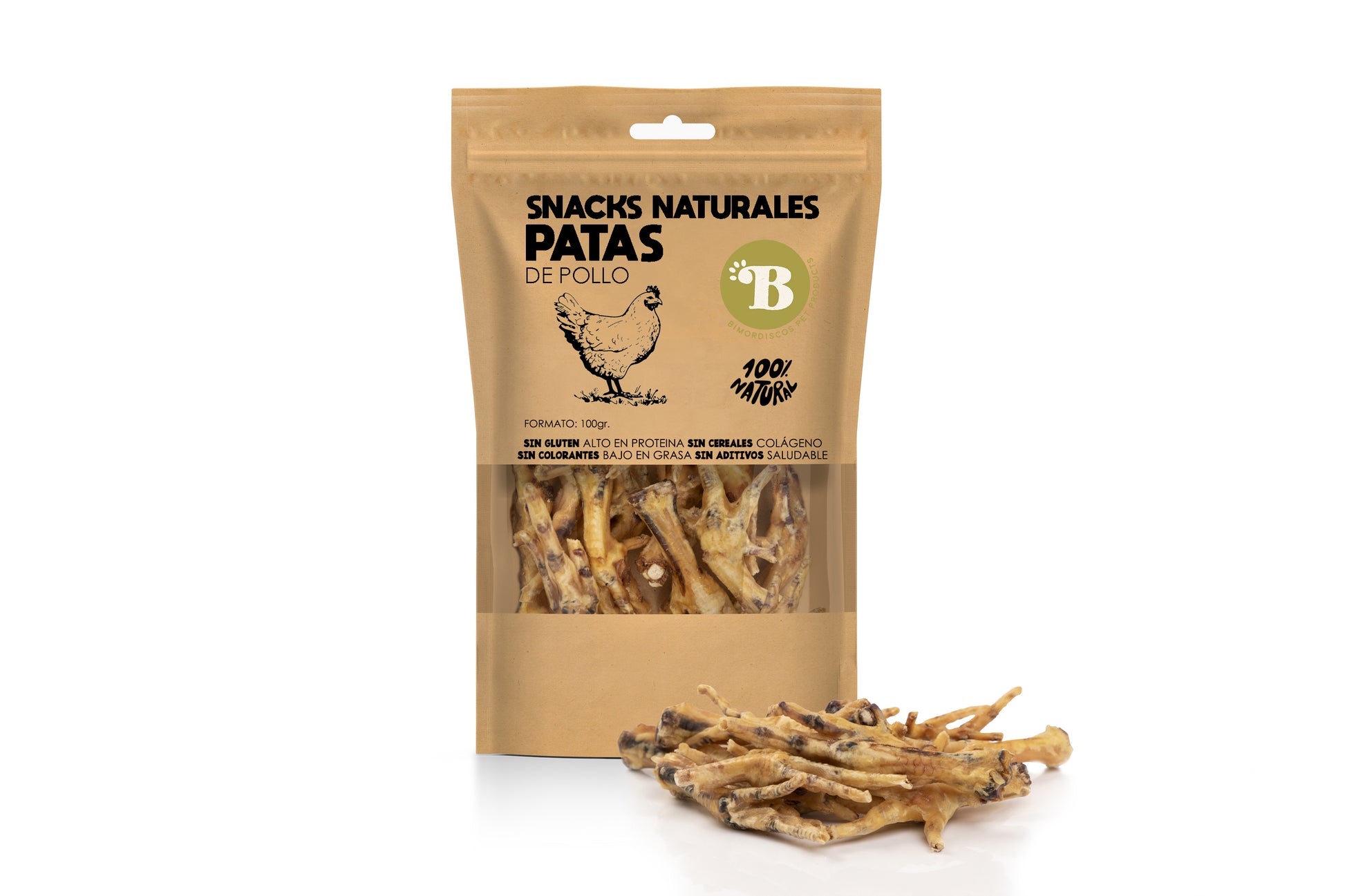 Bimordiscos Patas De Pollo Para Perros Y Gatos · 100g.