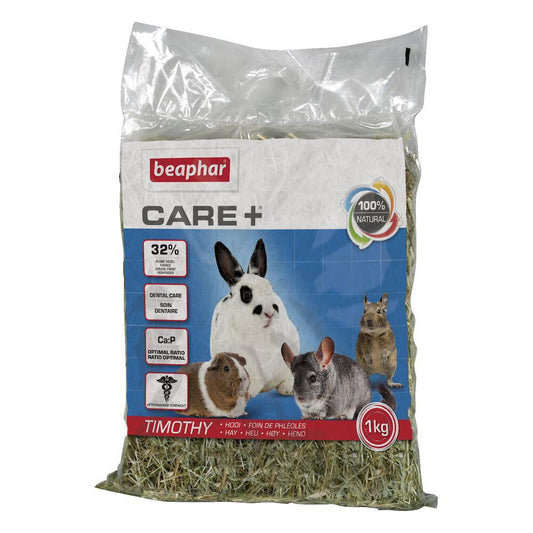 Feno Timothy Beaphar Care+ para coelhos e roedores 1 kg