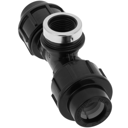 Pack De 5 Unidades Conexión T Con Rosca Hembra De Polietileno 20 Mm X 1/2“ Para Sistema De Riego_1
