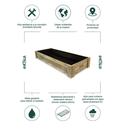 Cajonera de cultivo Box XXL30 Planeta Huerto 390 L