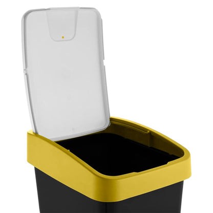 Cubo De La Basura Premium Con Tapa Abatible, Tacto Suave, 45 L, Magne, Amarillo_4