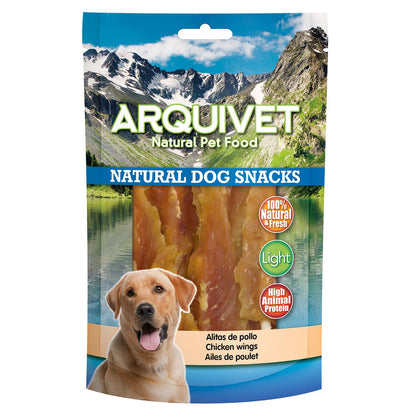 Petisco natural para cães Arquivet asas de frango 100gr