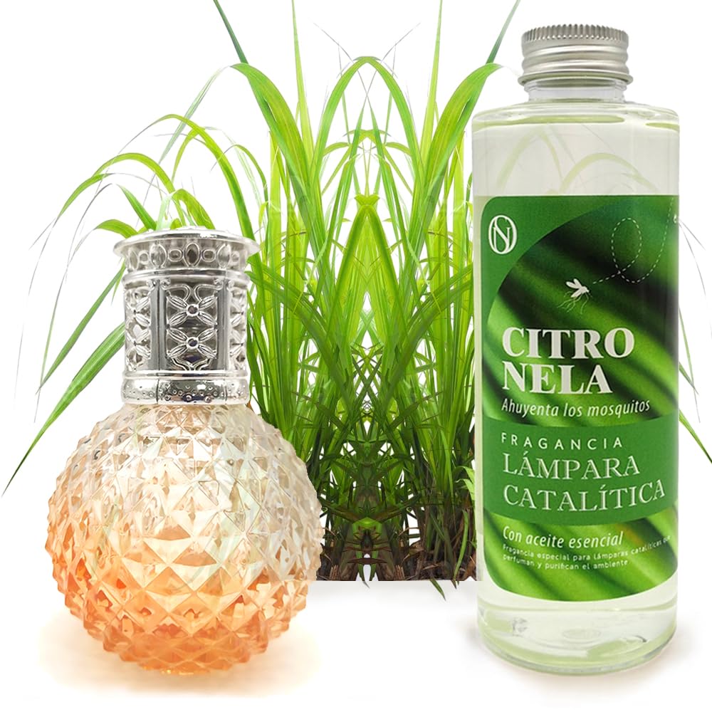 Lámpara Catalítica Orange Diamonds + Aroma Citronela 200ml - Elimina Malos Olores, Impurezas Y Perfuma_0