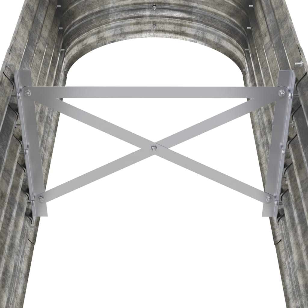Jardinera Arriate Acero Galvanizado Plata 152x40x36 Cm_4