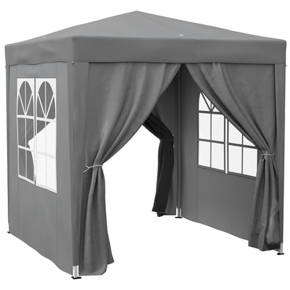 Outsunny Carpa Plegable 2x2m Pop-up Con 4 Paredes Y Bolsa De Transporte Gris_0