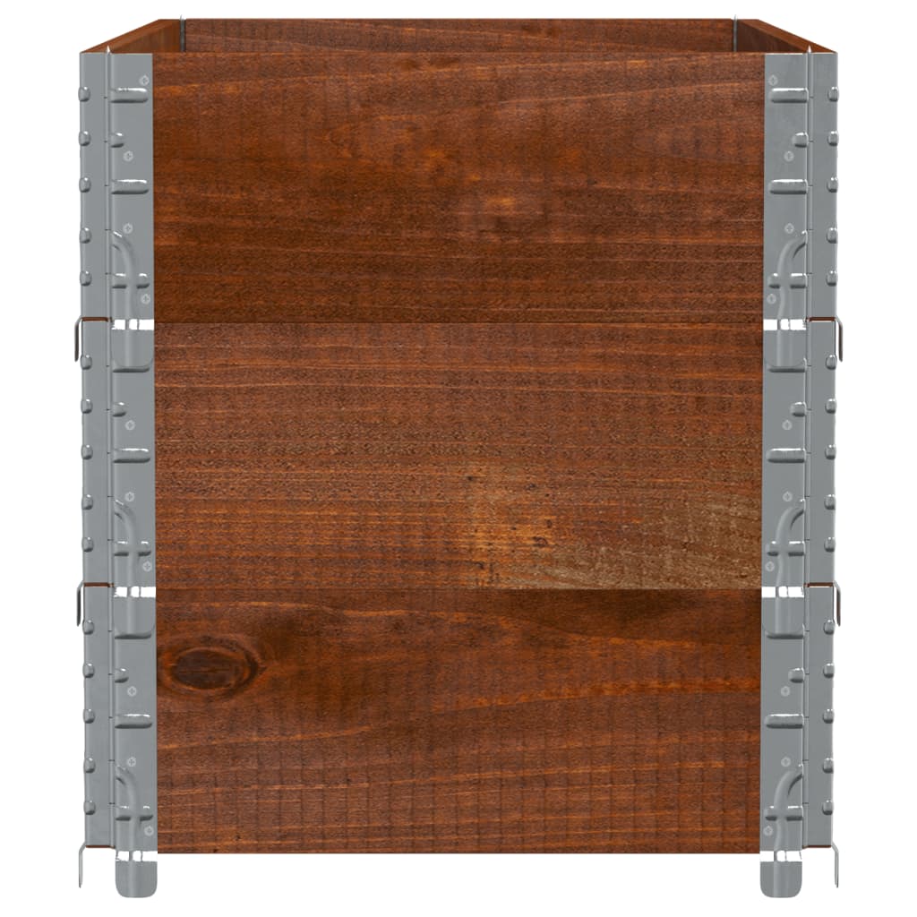 Jardinera De Madera Maciza De Pino Marrón 100x50 Cm_3