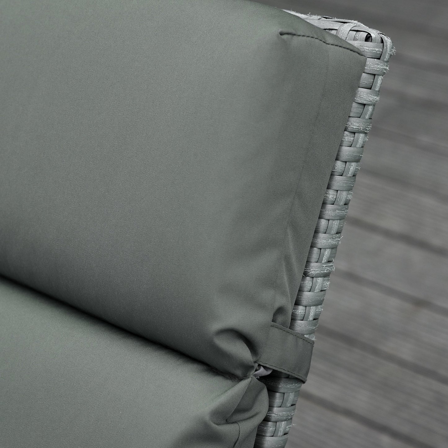Outsunny Pack 2 Cojines Para Tumbona 196x55x8 Cm Colchonetas Para Tumbona Gris_4