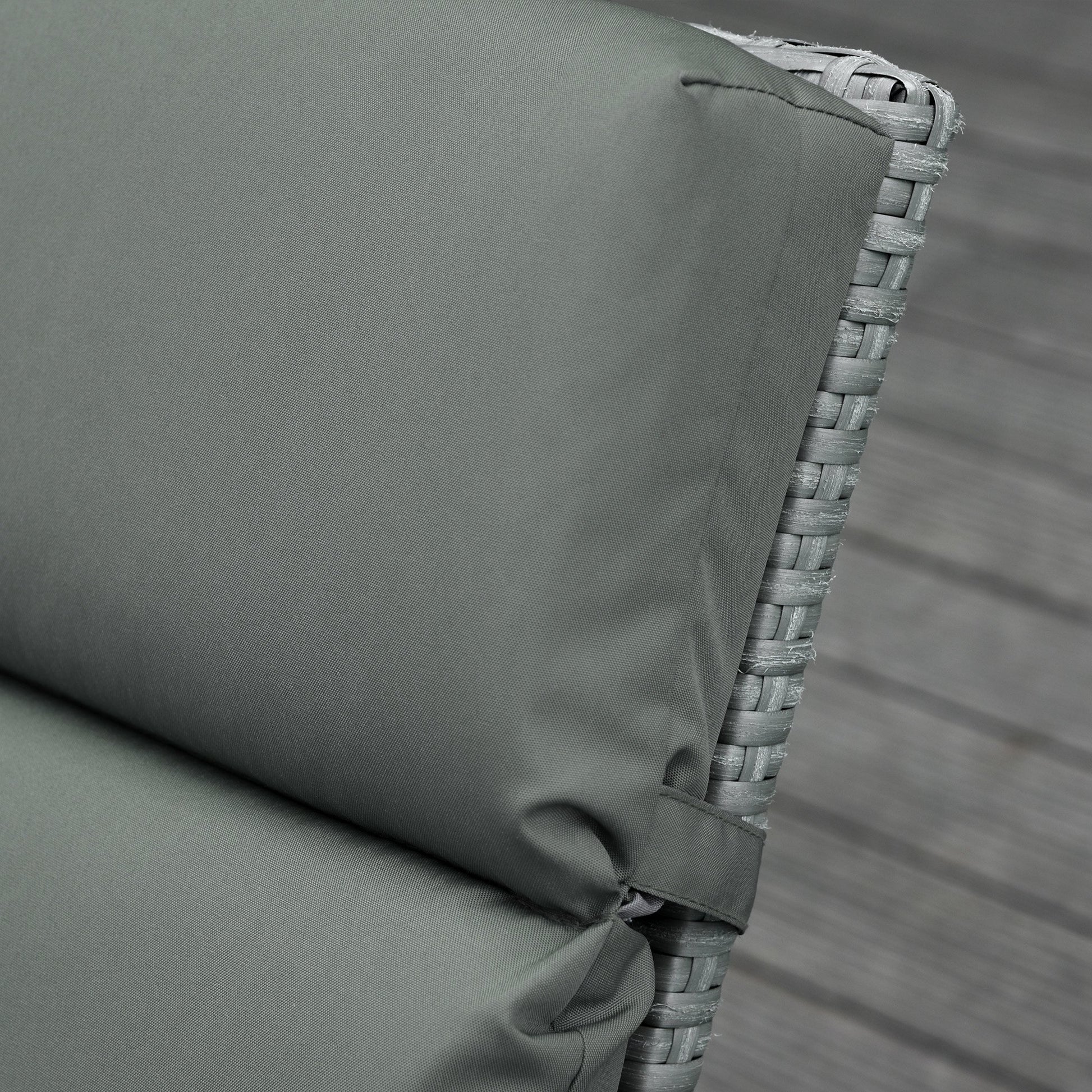 Outsunny Pack 2 Cojines Para Tumbona 196x55x8 Cm Colchonetas Para Tumbona Gris_4
