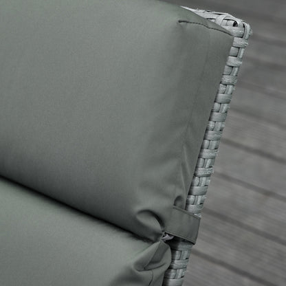 Outsunny Pack 2 Cojines Para Tumbona 196x55x8 Cm Colchonetas Para Tumbona Gris_4