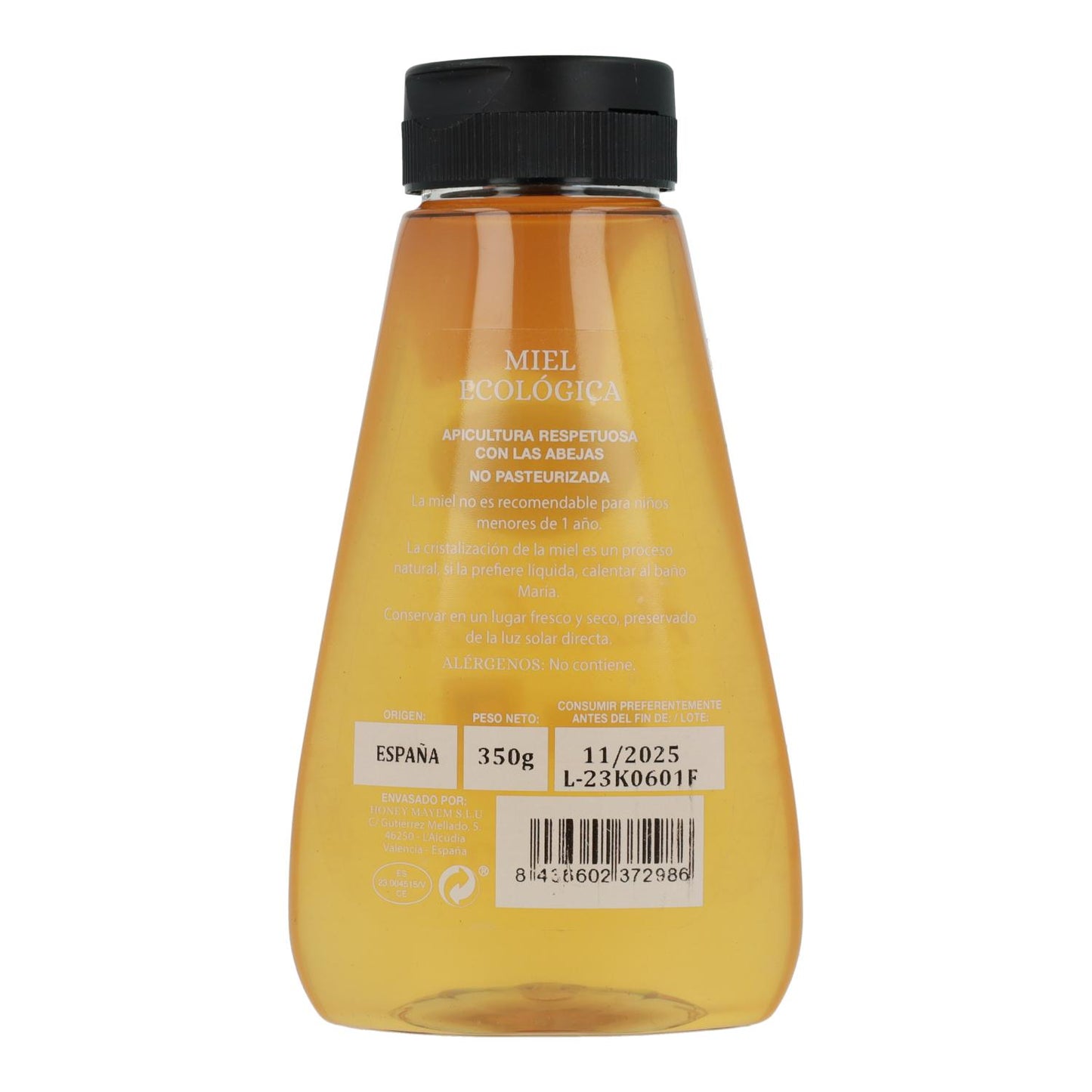 Mel orgânico de flor de laranjeira Mayem anti-gotejamento 350 g
