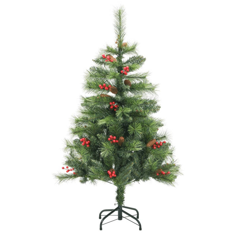 Vidaxl Árbol Navidad Artificial Con Bisagras 150 Led Y Bolas 120 Cm_4