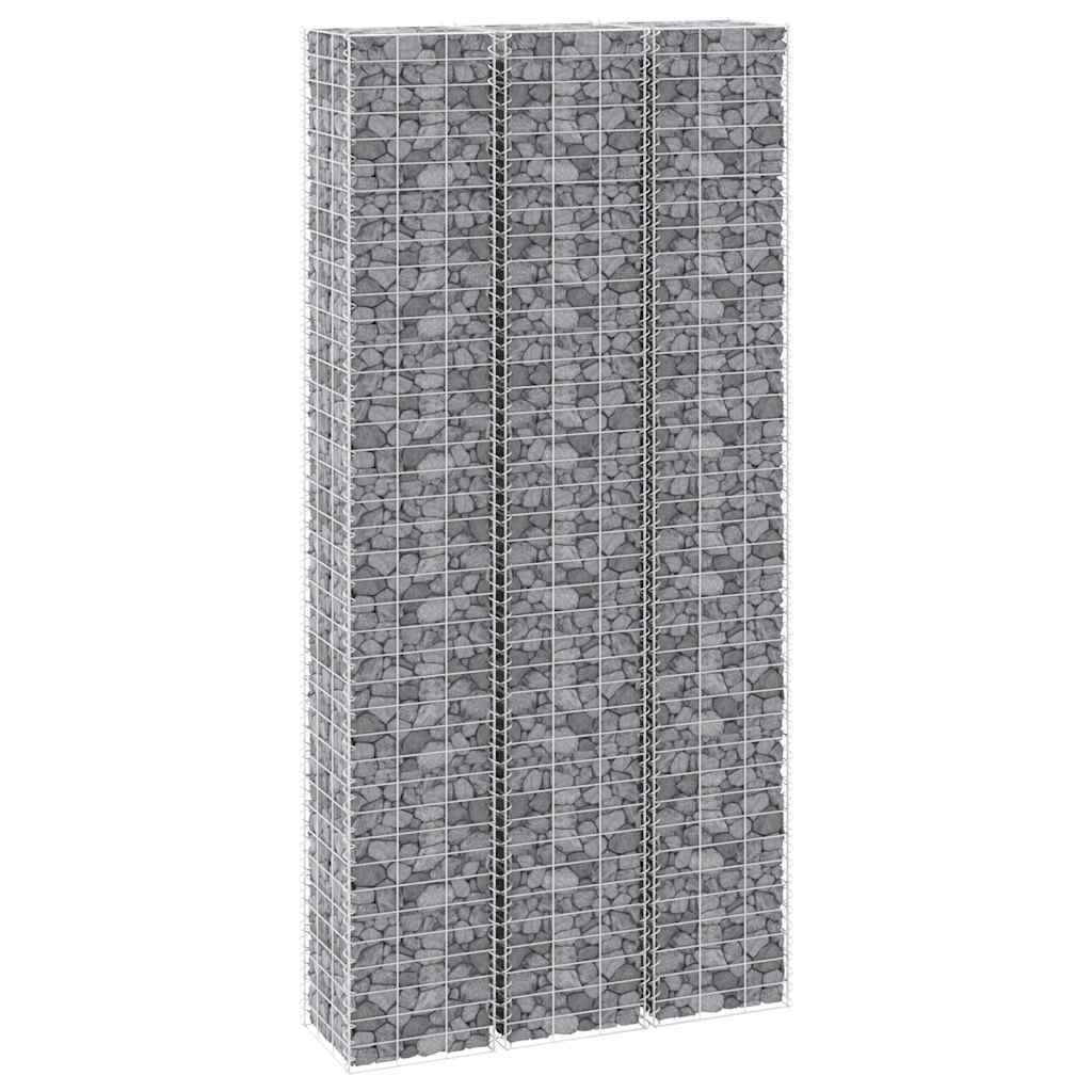Arriates De Gaviones 3 Unidades Hierro 30x30x150 Cm_4