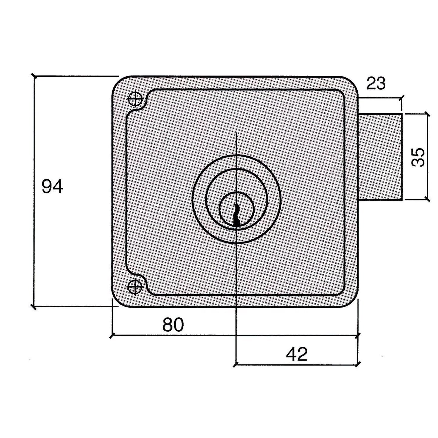 Cerradura Ucem 4124-hb/ 8/ Derecha_1
