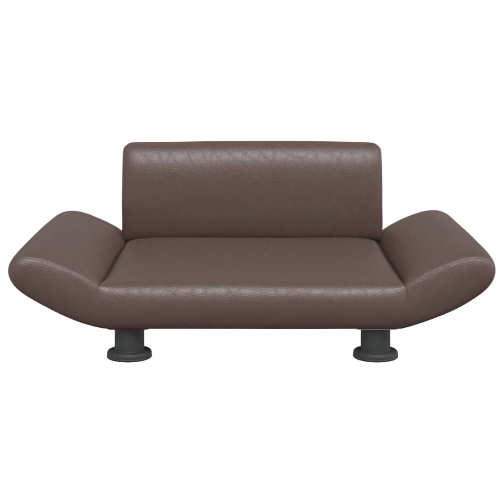 Cama Para Perros De Cuero Sintético Marrón 70x45x28 Cm / Vetonek_2