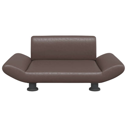 Cama Para Perros De Cuero Sintético Marrón 70x45x28 Cm / Vetonek_2