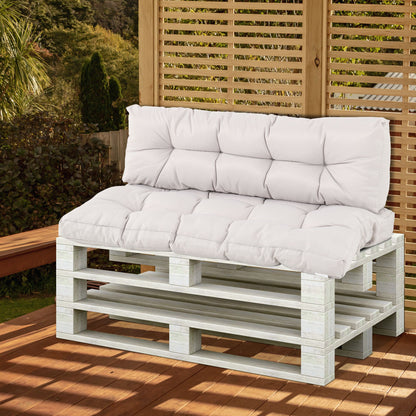 Outsunny Cojín Para Palé Con Respaldo 120x80x12 Cm Para Banco Columpio Hamaca_1