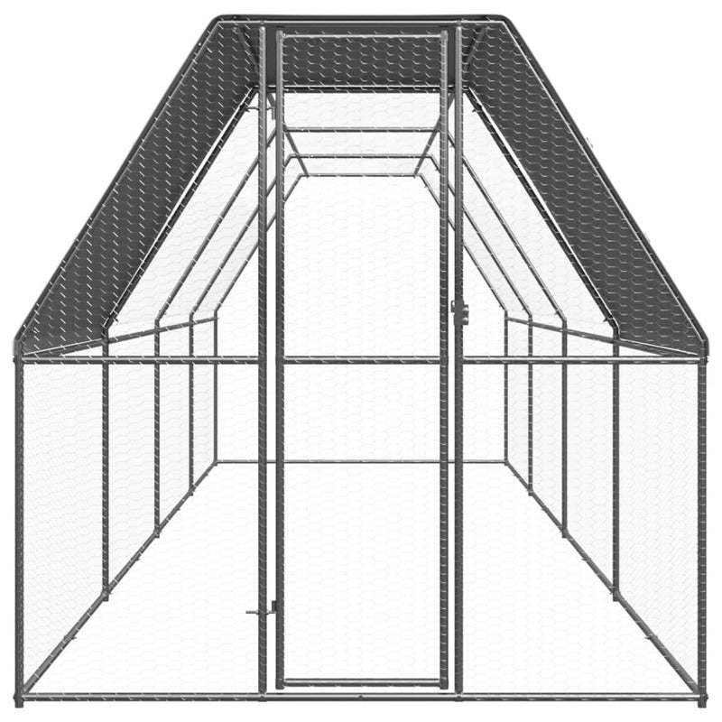 Vidaxl Jaula Gallinero De Acero Galvanizado 2x8x2 M_1