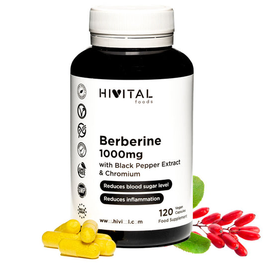 Berberina 1000 mg Hivital 120 cápsulas vegan