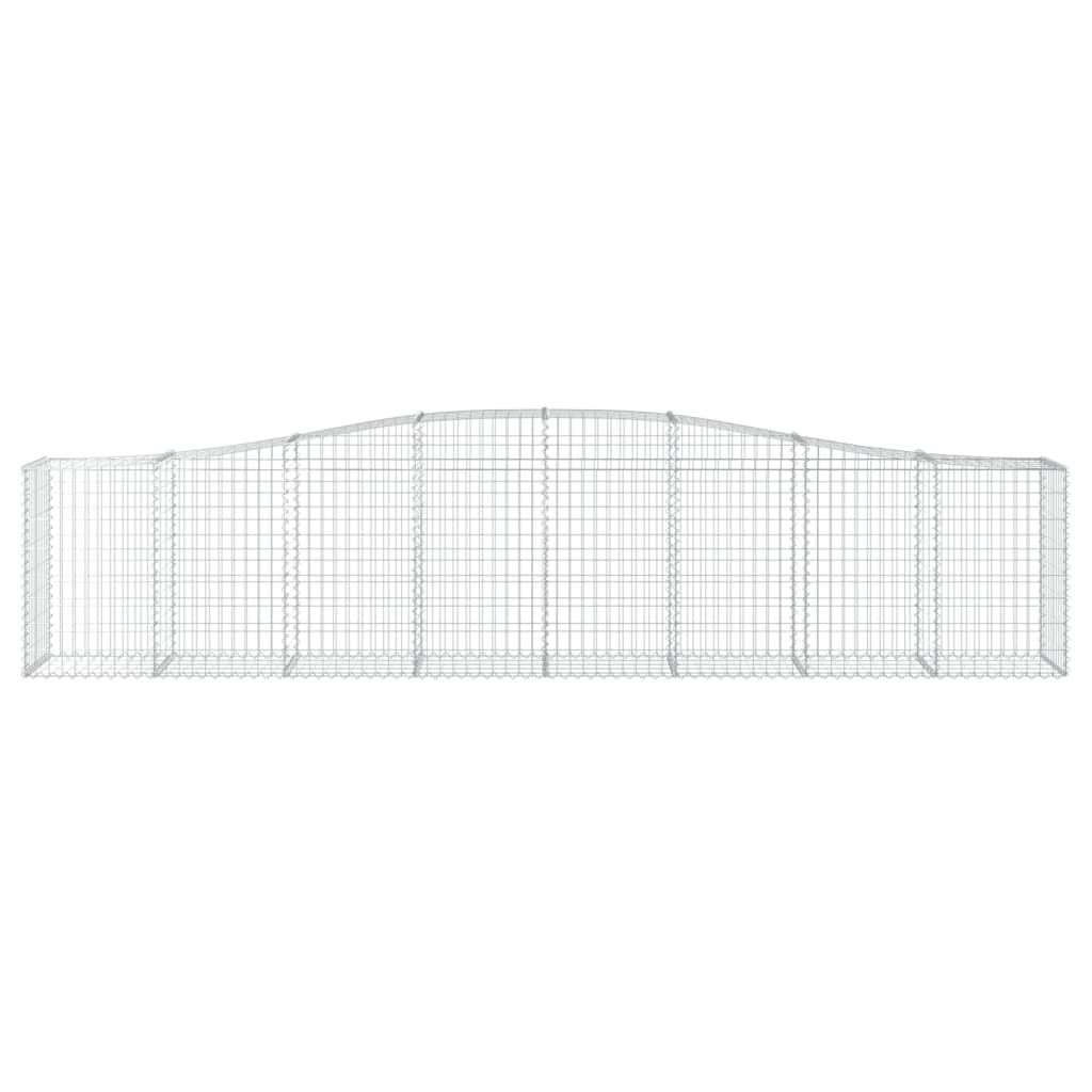 Cestas De Gaviones 25 Uds Forma De Arco Hierro 400x50x80/100 Cm_3