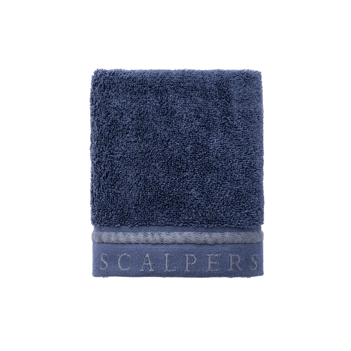 Toalla De Tocador 30x50cm En Algodón Azul Navy Con Rayas Scalpers Home_0